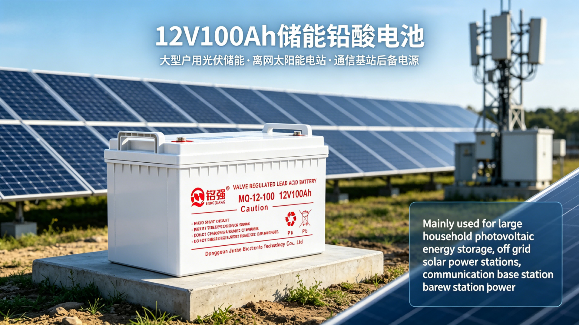 The 12V100Ah large-capacity storage lead-acid battery