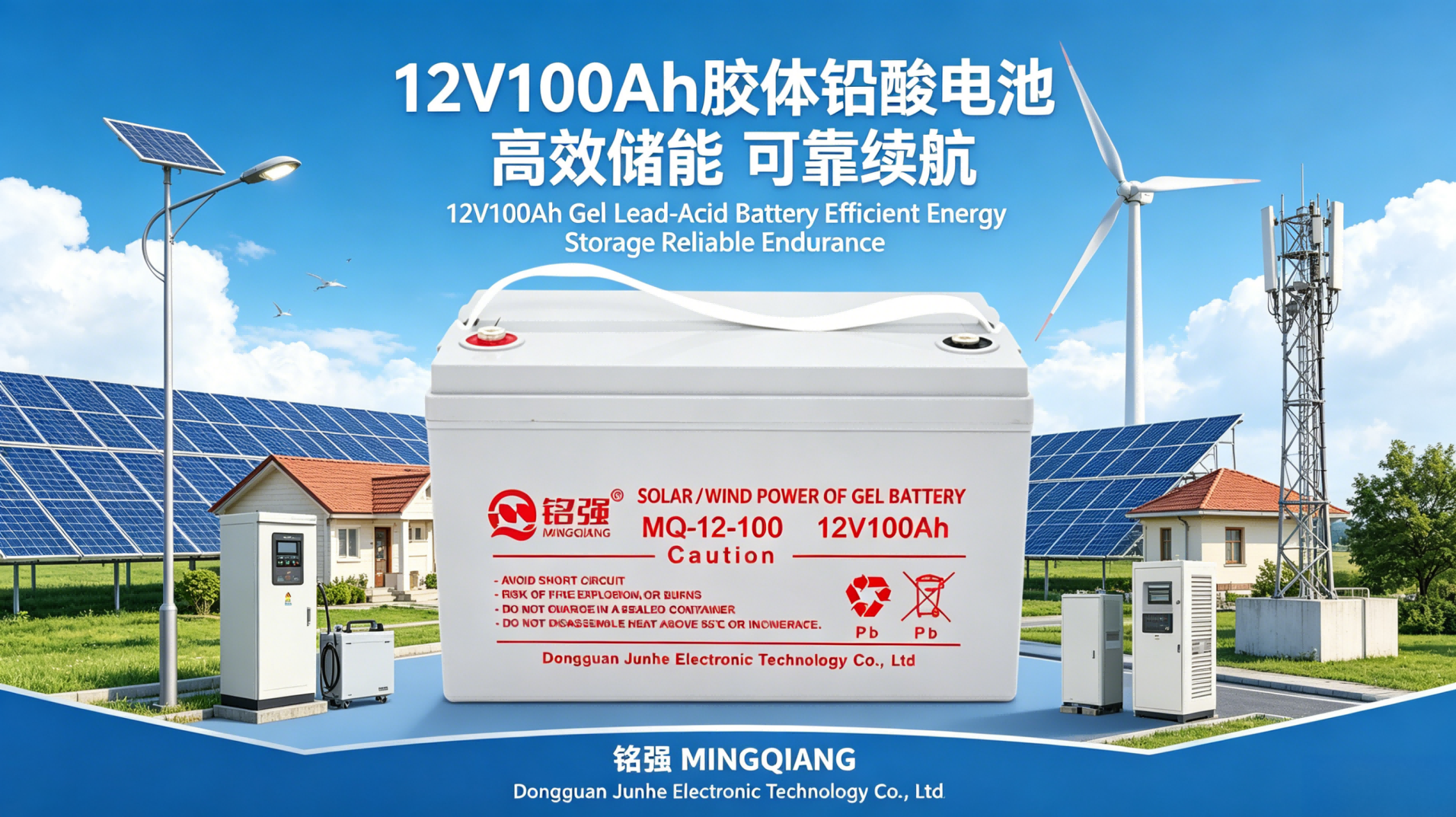 耐候耐用，储能优选 ——12V100Ah 胶体电池