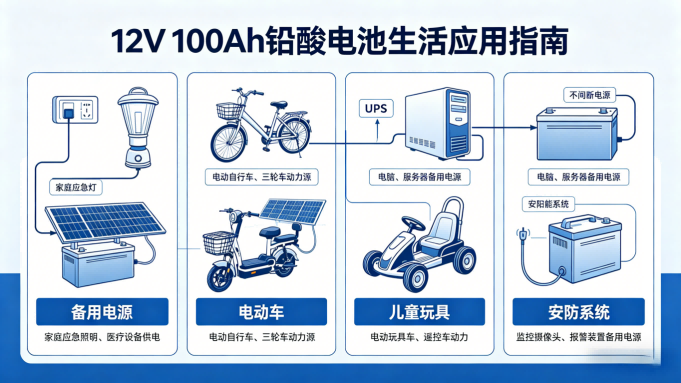 12V 100Ah 铅酸电池的应用