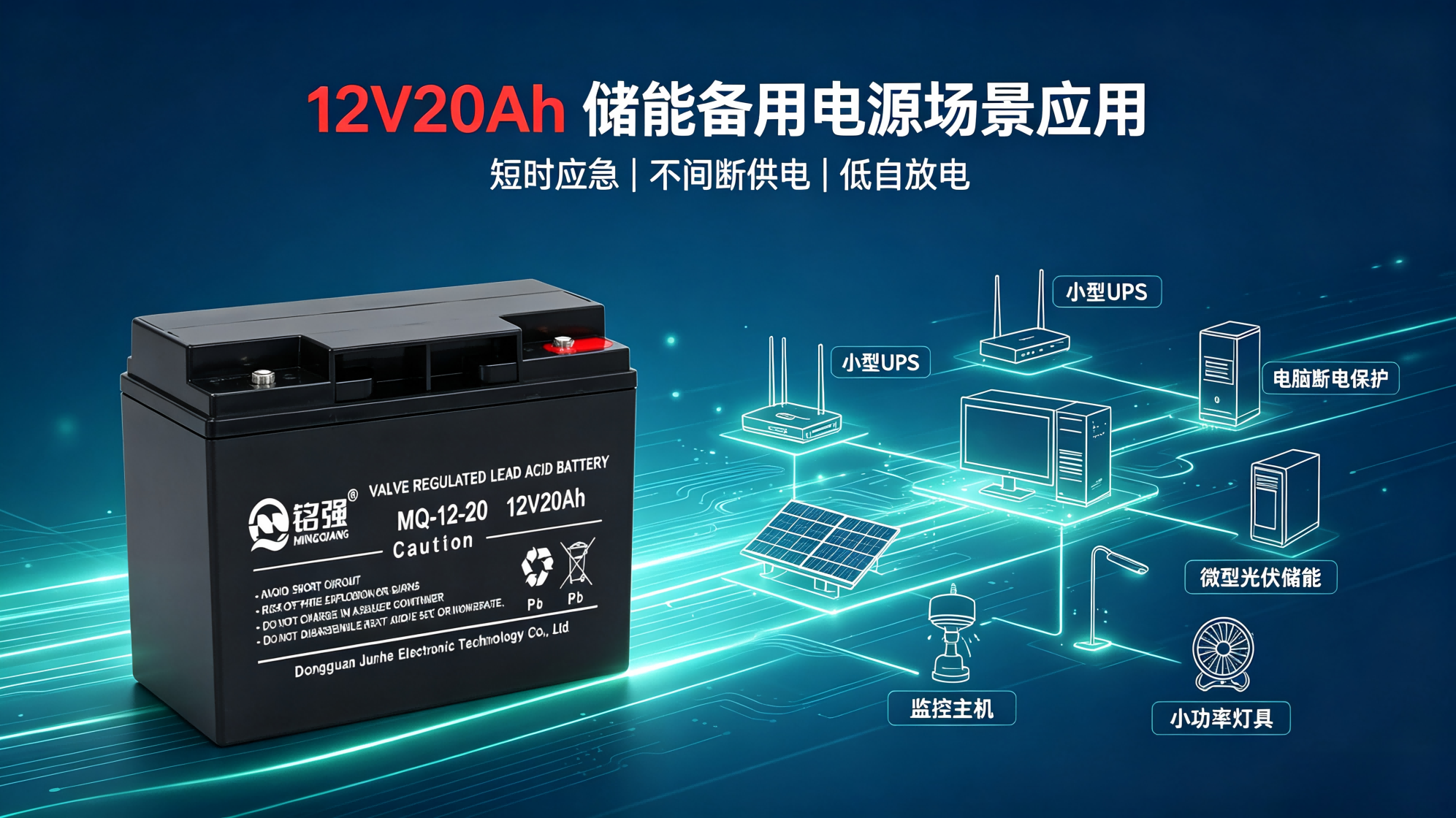 12V20Ah储能备用电源场景应用
